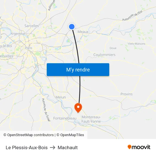 Le Plessis-Aux-Bois to Machault map