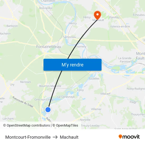 Montcourt-Fromonville to Machault map