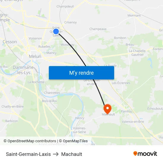 Saint-Germain-Laxis to Machault map
