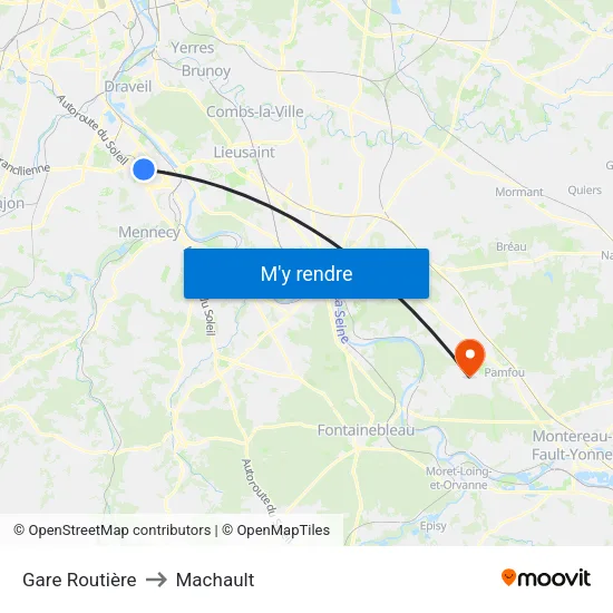 Gare Routière to Machault map