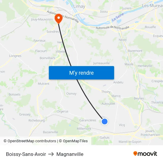 Boissy-Sans-Avoir to Magnanville map
