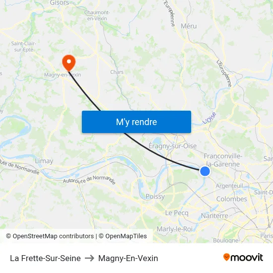 La Frette-Sur-Seine to Magny-En-Vexin map
