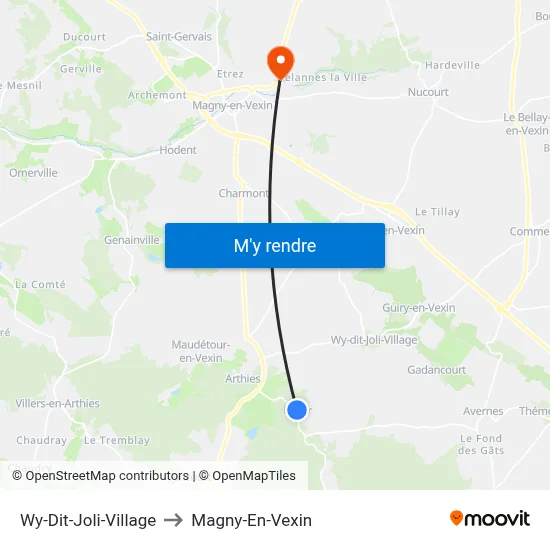 Wy-Dit-Joli-Village to Magny-En-Vexin map
