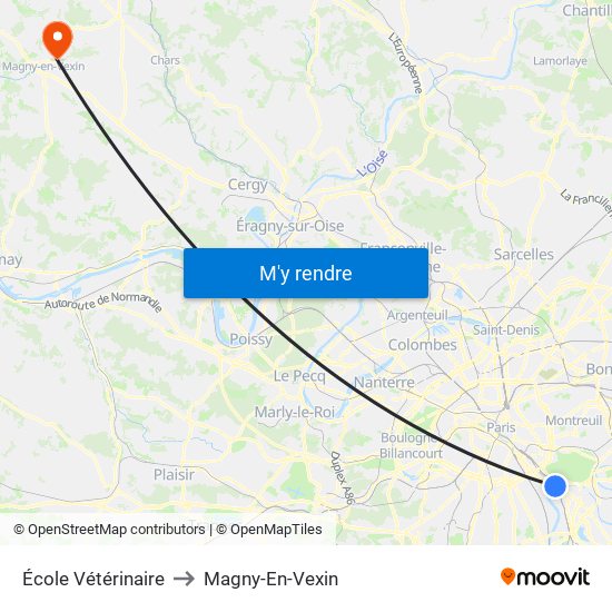 École Vétérinaire to Magny-En-Vexin map