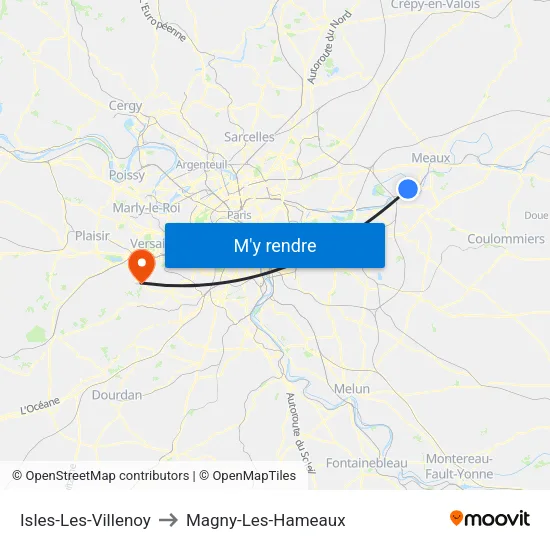 Isles-Les-Villenoy to Magny-Les-Hameaux map