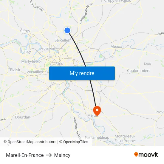Mareil-En-France to Maincy map