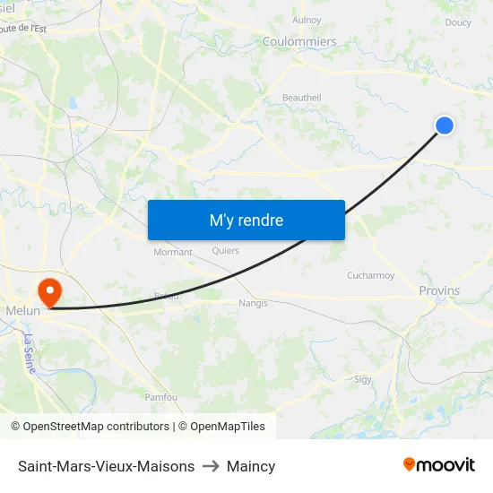 Saint-Mars-Vieux-Maisons to Maincy map