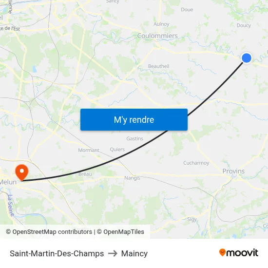 Saint-Martin-Des-Champs to Maincy map