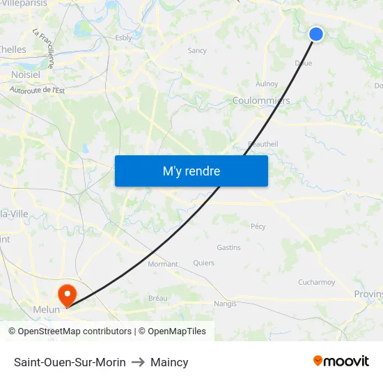 Saint-Ouen-Sur-Morin to Maincy map