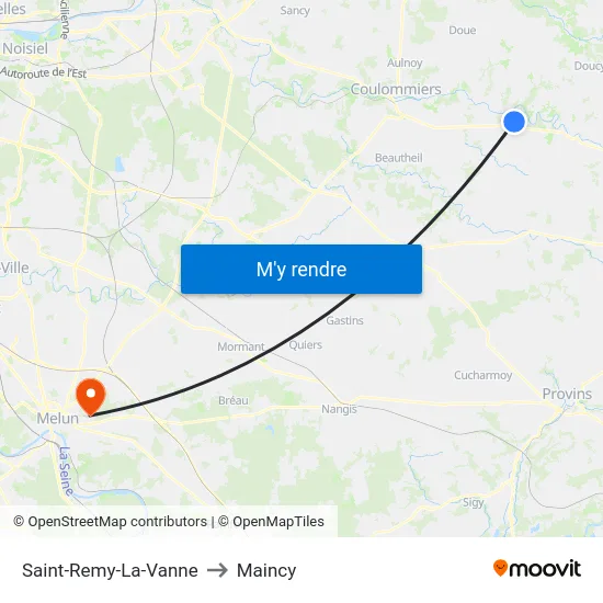Saint-Remy-La-Vanne to Maincy map