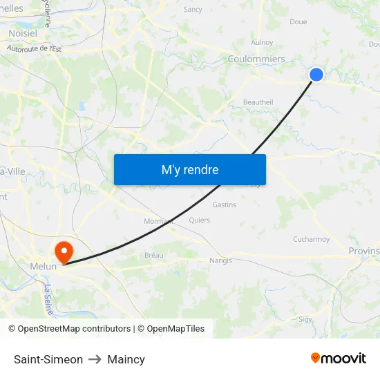 Saint-Simeon to Maincy map