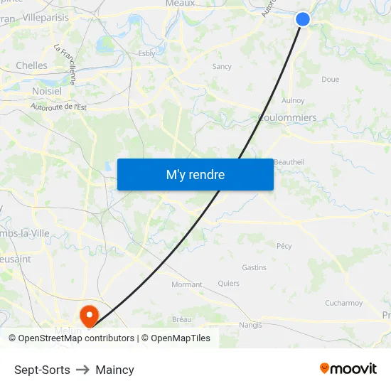 Sept-Sorts to Maincy map