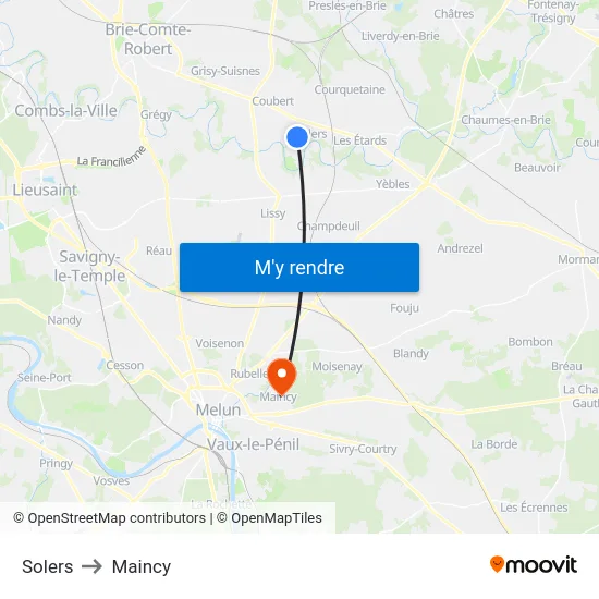 Solers to Maincy map