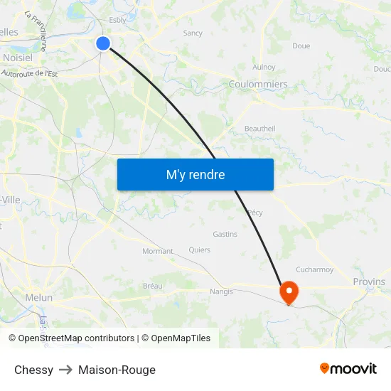 Chessy to Maison-Rouge map