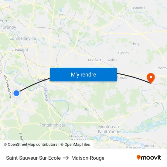 Saint-Sauveur-Sur-Ecole to Maison-Rouge map