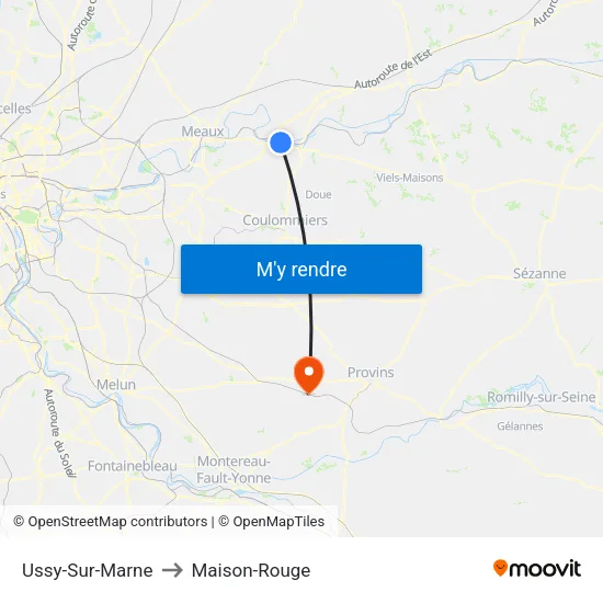 Ussy-Sur-Marne to Maison-Rouge map
