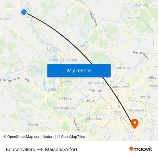 Bouconvillers to Maisons-Alfort map