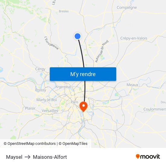Maysel to Maisons-Alfort map