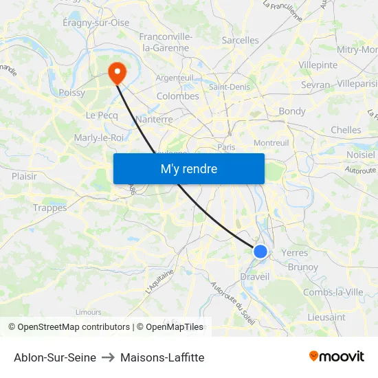 Ablon-Sur-Seine to Maisons-Laffitte map