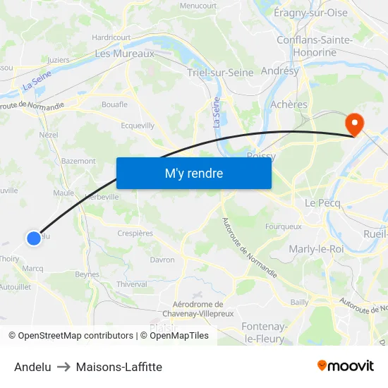 Andelu to Maisons-Laffitte map