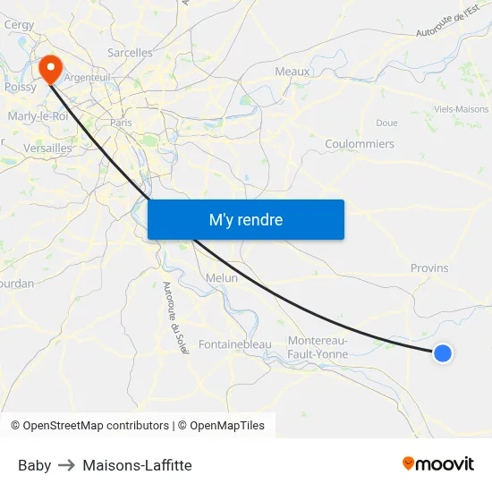 Baby to Maisons-Laffitte map