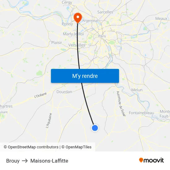 Brouy to Maisons-Laffitte map