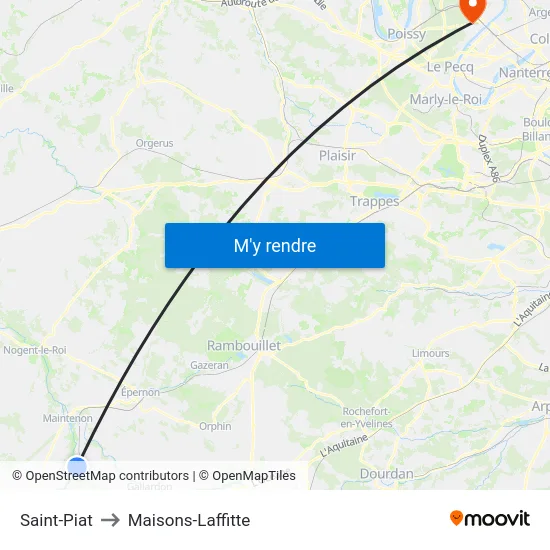 Saint-Piat to Maisons-Laffitte map