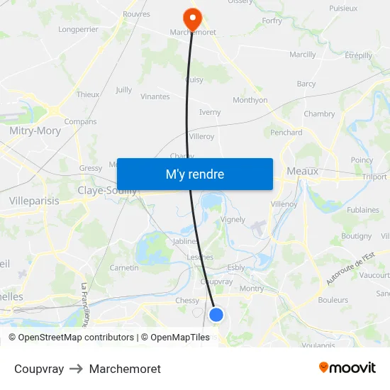 Coupvray to Marchemoret map