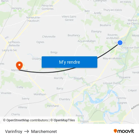 Varinfroy to Marchemoret map