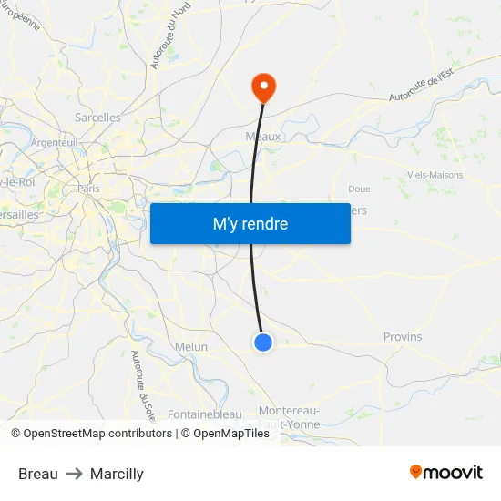 Breau to Marcilly map