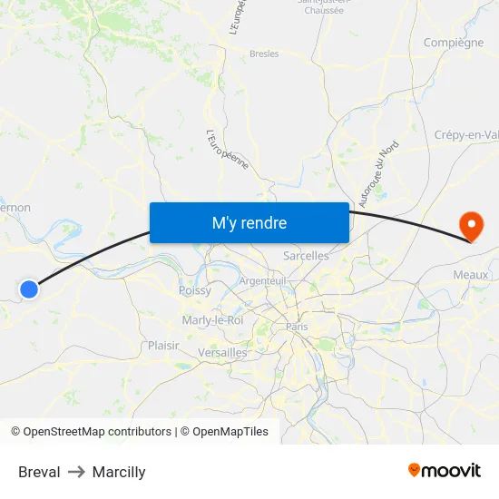 Breval to Marcilly map