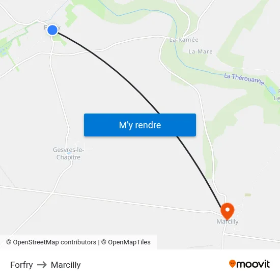 Forfry to Marcilly map