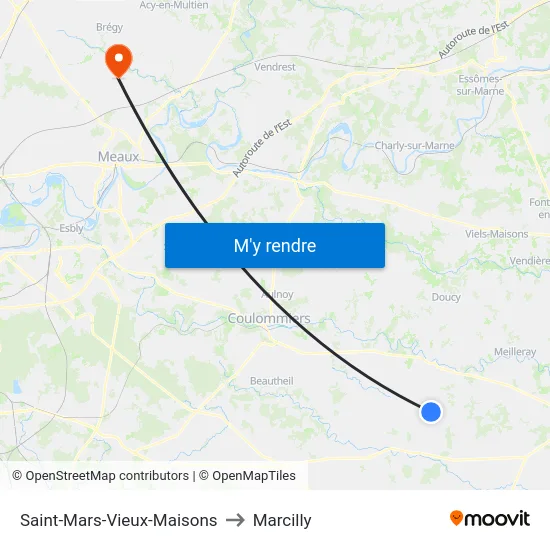 Saint-Mars-Vieux-Maisons to Marcilly map