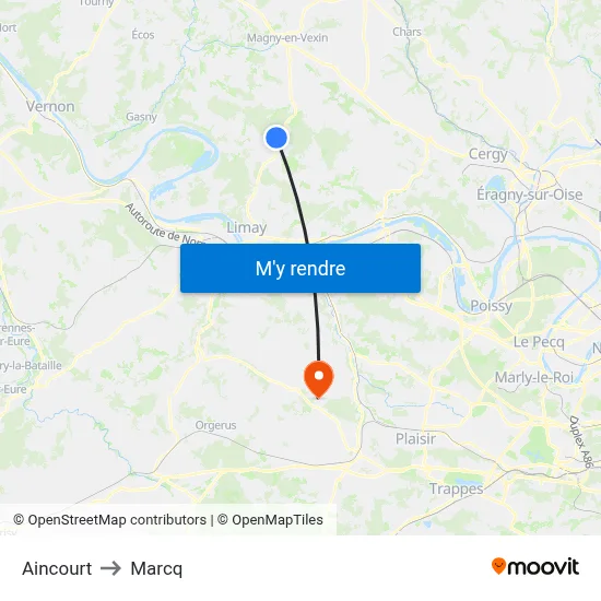 Aincourt to Marcq map