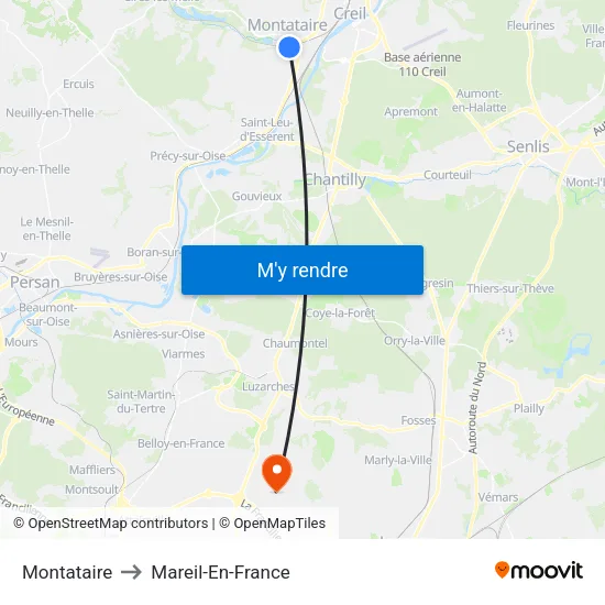 Montataire to Mareil-En-France map