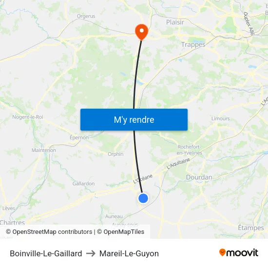 Boinville-Le-Gaillard to Mareil-Le-Guyon map