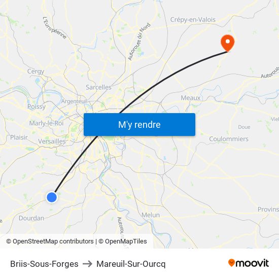 Briis-Sous-Forges to Mareuil-Sur-Ourcq map