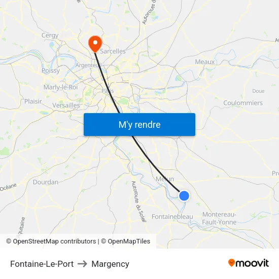 Fontaine-Le-Port to Margency map