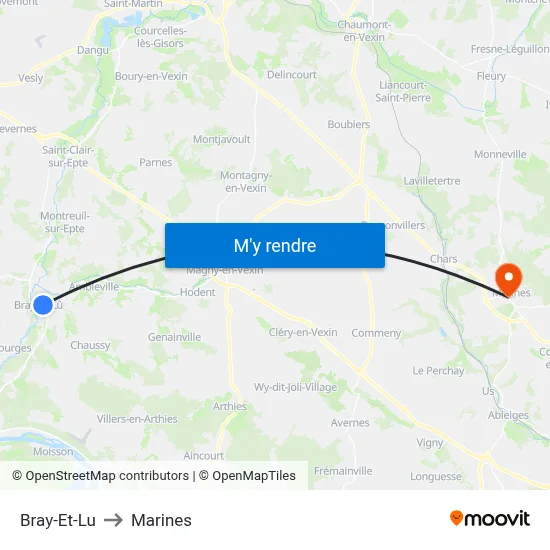 Bray-Et-Lu to Marines map