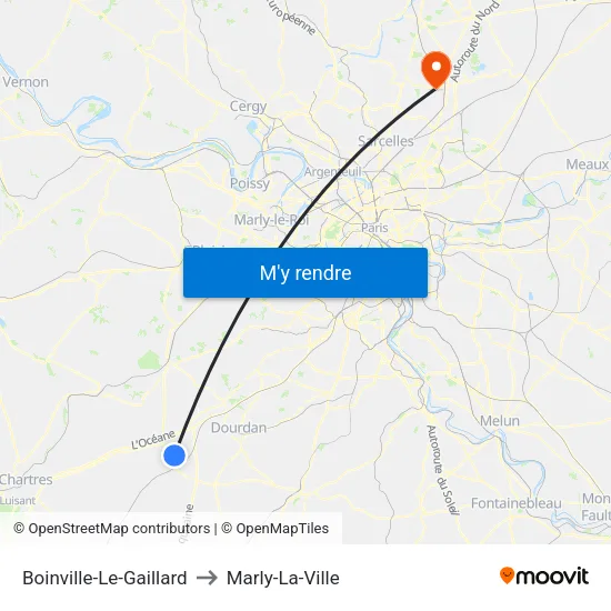 Boinville-Le-Gaillard to Marly-La-Ville map