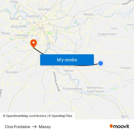 Clos-Fontaine to Massy map