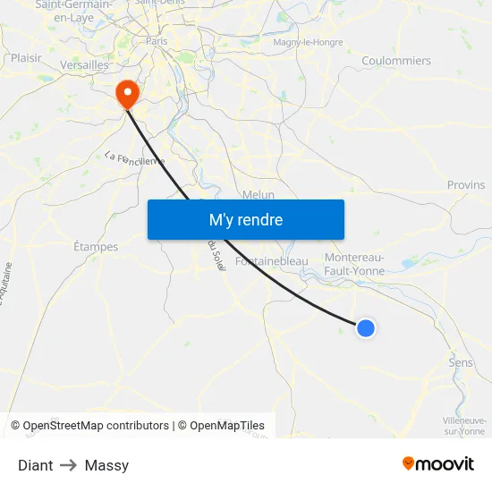 Diant to Massy map