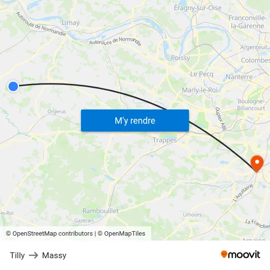Tilly to Massy map