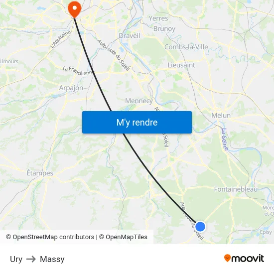 Ury to Massy map