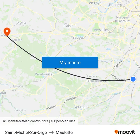Saint-Michel-Sur-Orge to Maulette map