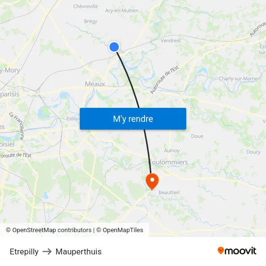 Etrepilly to Mauperthuis map