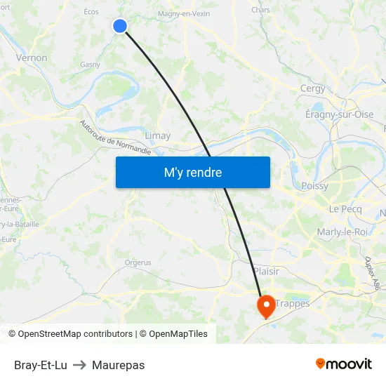 Bray-Et-Lu to Maurepas map