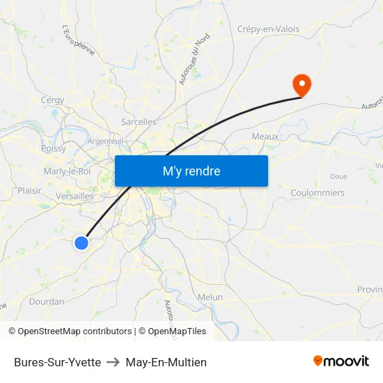 Bures-Sur-Yvette to May-En-Multien map