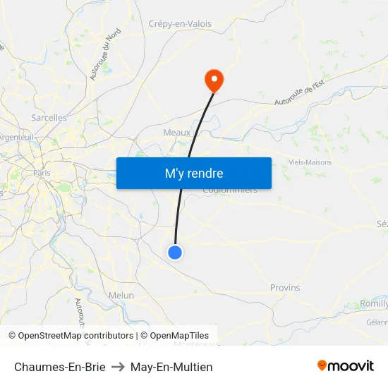 Chaumes-En-Brie to May-En-Multien map