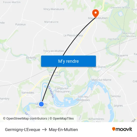 Germigny-L'Eveque to May-En-Multien map
